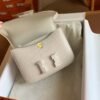 GPC Mode Constance Matter Alligator Crocodile 8L Ice White Silver Hardward 18cm Full Handmade