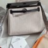 GPC Mode Mini herbag Canvas & Leather ebony & White Silver Hardward 20cm Full Handmade