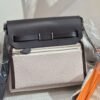 GPC Mode Mini herbag Canvas & Leather ebony & White Silver Hardward 20cm Full Handmade