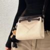 GPC Mode Mini herbag Canvas & Leather ebony & White Silver Hardward 20cm Full Handmade
