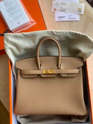 GPC Mode Birkin togo Leather Tea Khaki Gold Hardward 25cm Full Handmade